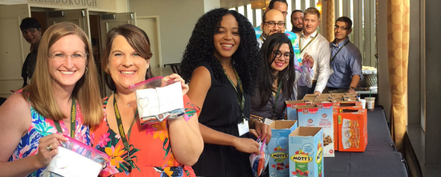Vernis & Bowling attorneys assemble snack bags for Ronald McDonald House of Tampa Bay