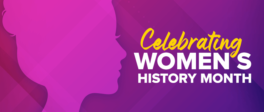 Banner Celebrating Womens History Month