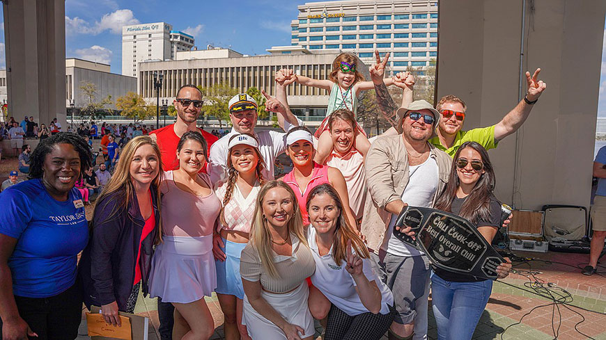 Vernis & Bowling won the Best Overall Chili Cook-off prize.