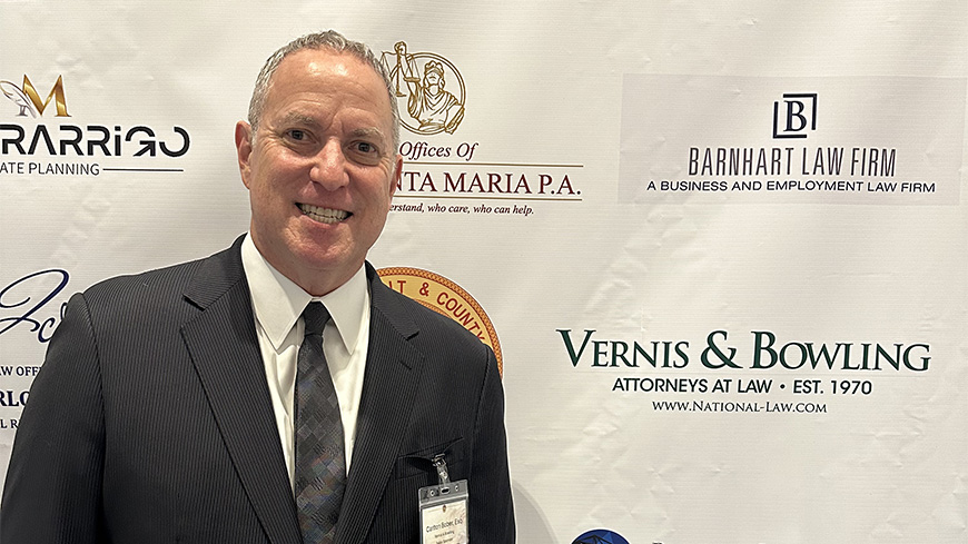 Carl Bober at Broward County Hispanic Bar Association Scholarship Gala